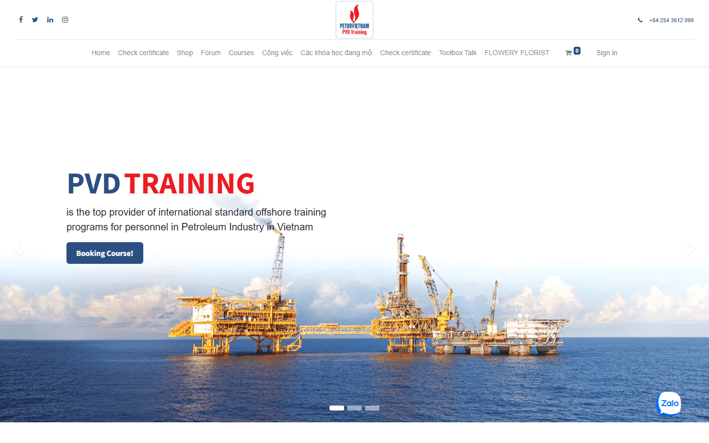 Public PVD Training website, not the internal ERP interface
