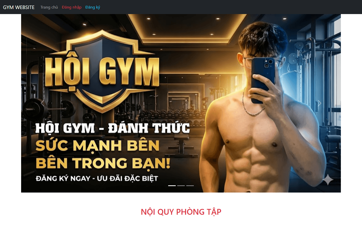 Manage Gym homepage rendered from the project source
